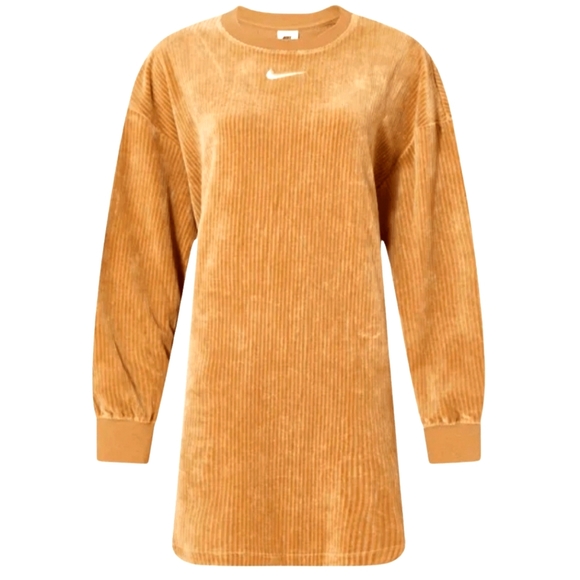 【NIKE】Velour Long-Sleeve Crew Dress Nike | Dresses | Nike Velour Long Sleeves Crewneck Dress